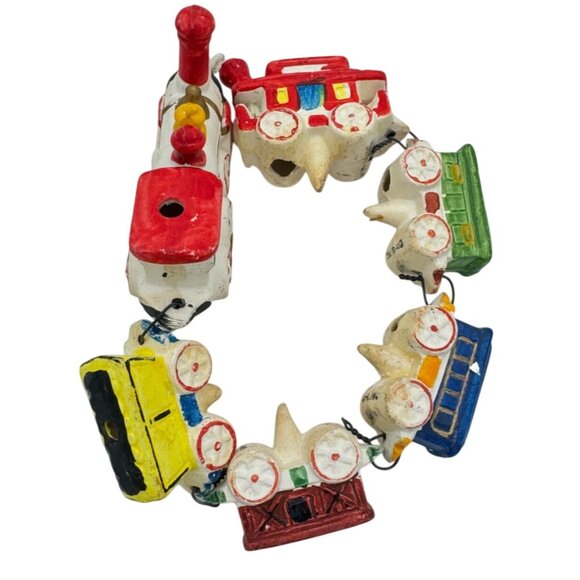 Vintage Choo Choo Train Cake Topper Candle Holder Menschik Goldman Ceramic - Picture 4 of 4